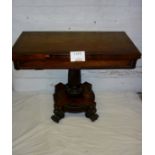 A fine 19c Jersey turnover card table wi