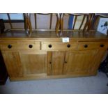 A fine Victorian pine dresser base with