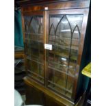 A George III mahogany bookcase with doub