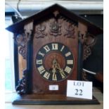 A fine Black Forest oak cuckoo clock (pe