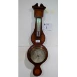 A small 19c inlaid barometer est: £40-£6