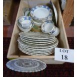 A box of old china to include old Spode