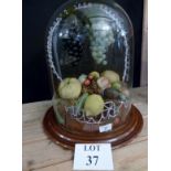 A large glass domed fruit display est: £