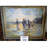 W Leany (20c) - A framed oil on board fi