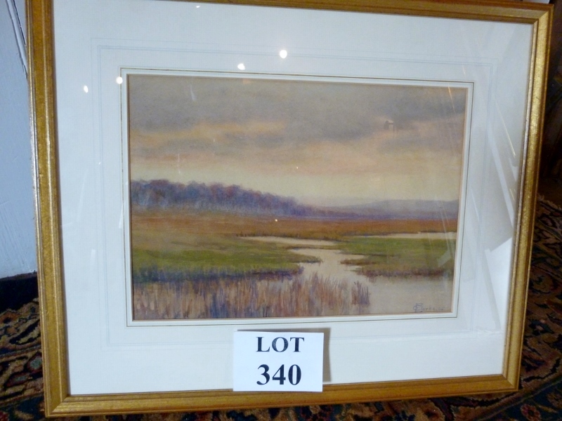 E Clarke (19/20c) British - A framed and