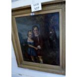 An early 19c gilt framed oil on canvas p