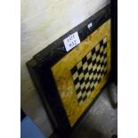 A 20c marble segment table with chess bo