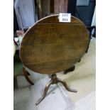 A George III oak country tilt top breakf