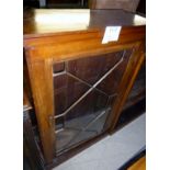 A 19c mahogany slim glazed bookcase with