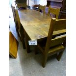 A fine fruit wood country dining table w