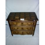 A 19c continental chest with parquetry i