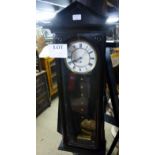 A Victorian regulator wall clock in need