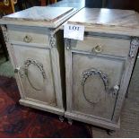 A pair of late Victorian painted French