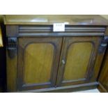 A Victorian mahogany slim chiffonier sid