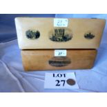 Two Mauchline ware boxes est: £25-£45 (N
