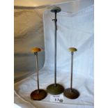 Three metal wig or hat stands est: £30-£