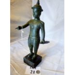 A bronze figure of an oriental Warrior e