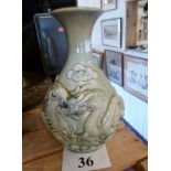 A Celadon dragon vase converted to a lamp base est: £30-£50 (A1)