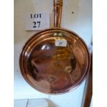 A Victorian copper warming pan est: £30-£50 (C)