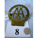 Automobilia Interest: An AA 1909 Stenson Cooke badge,