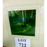 A small framed and glazed acrylic woodland scene signed Paul Gaisford lower right est: £60-£90