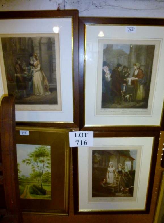 Three framed and glazed Cries of London prints to include 'Old Chairs to mend' est: £50-£80