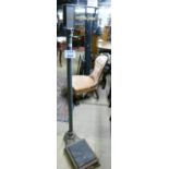 A large set of Avery medical scales complete with weights and in working order 5' high est: