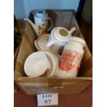 J Meakin pottery dinnerware and a Lord Nelson Pottery caster sugar jar est: £25-£45 (BB29)