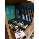 A plated George Butler Cavendish flatware service for six in fitted canteen est: £40-£60 (B23)