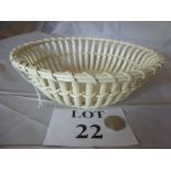 A 19th century pearl ware basket stamped HD & Co to base est: £30-£50 (A2)