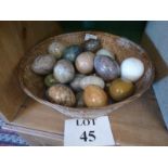 A collection of 26 marble specimen eggs est: £40-£60 (B36)