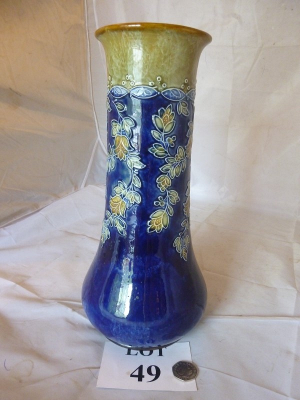 A large Royal Doulton vase with tube-lined decoration est: £30-£50 (AB10)