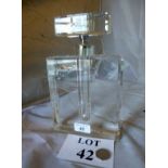 A large glass perfume bottle est: £25-£45 (N1)