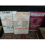 Three framed vintage theatre poster to include The Globe and St Martin's est: £50-£80 (E)