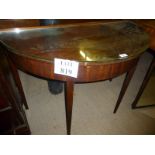 A 19c demi lune hall table est: £80-£120