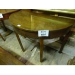 A Georgian mahogany demi lune hall table est: £100-£150