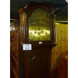 A 19c oak cased eight day long case clock with a brass dial signed John Morse Southampton est: