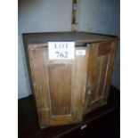 A 19c rustic pine table top filing cupboard with twenty pigeon holes est: £30-£40