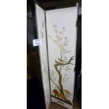 A 20c Japanese four fold screen with applied tree and bird decoration est: £80-£120