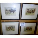 A set of four ebony framed and glazed Punch pictures to include 'Whether' and 'There's the