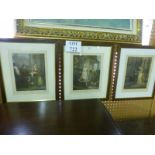 Three framed and glazed Cries of London prints to include 'Old Chairs to mend' est: £30-£40