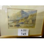 A framed and glazed watercolour depicting a coastal landscape scene signed by William Henry Earp