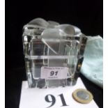 A Tiffany & Co crystal signature ribbon tied lidded trinket box est: £40-£60 (O2)