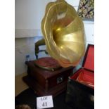 A vintage His Master's Voice gramophone est: £30-£50 (E)