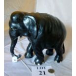 A large carved ebony elephant (a/f) est: £30-£50 (A1)