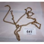 A 9ct gold link chain necklace (approx 32" long) est: £250-£350