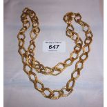 A 9ct gold heavy link necklace (approx 32" long) est: £500-£800