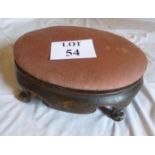 A Victorian carved walnut oval footstool est: £20-£30 (BB33)