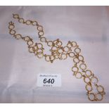 A 9ct gold circular link chain necklace (approx 28" long) est: £200-£300