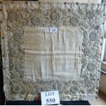 A silk embroidered with silver a superb panel est: £150-£250 (G3)